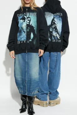 VETEMENTS CZARNY Bluza z nadrukiem