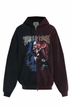 VETEMENTS CZARNY Bluza z kapturem