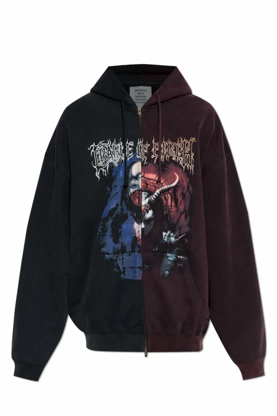 VETEMENTS CZARNY Bluza z kapturem