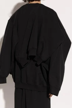 VETEMENTS CZARNY Bluza z dekoracyjnym wykończeniem