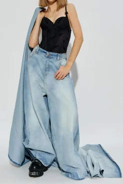 VETEMENTS CZARNY Gorset z logo