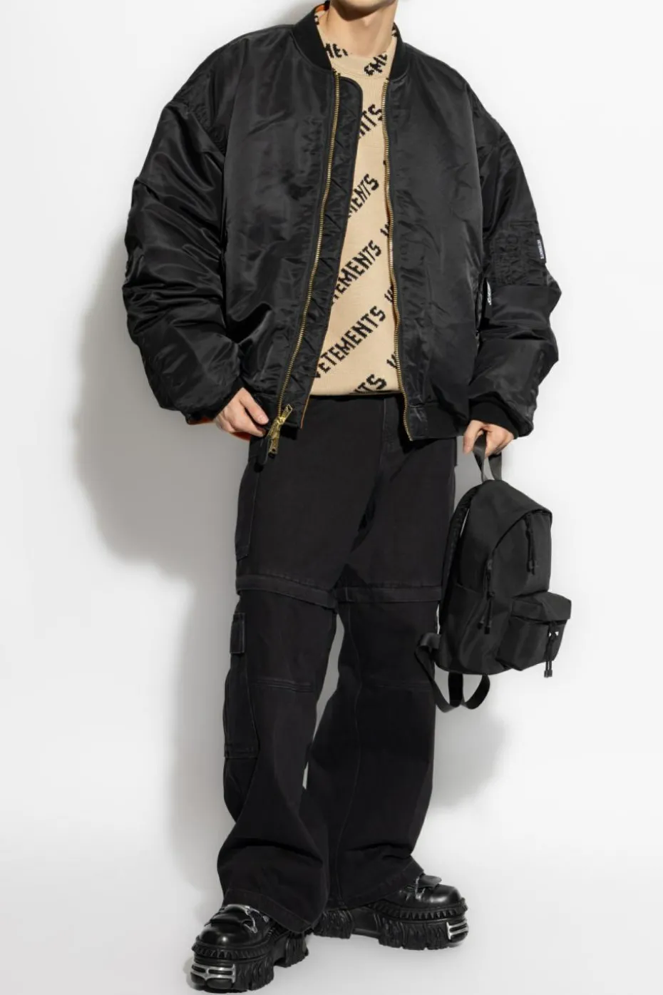 VETEMENTS CZARNY Jeansy z kieszeniami