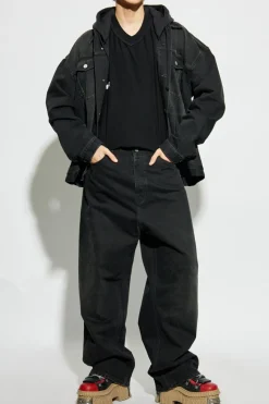 VETEMENTS CZARNY Jeansy z logo