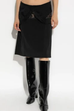 VETEMENTS CZARNY Krótka sukienka z koronką
