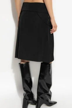 VETEMENTS CZARNY Krótka sukienka z koronką