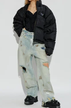VETEMENTS CZARNY Kurtka puchowa