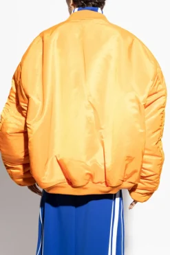 VETEMENTS CZARNY Kurtka skórzana typu `bomber`
