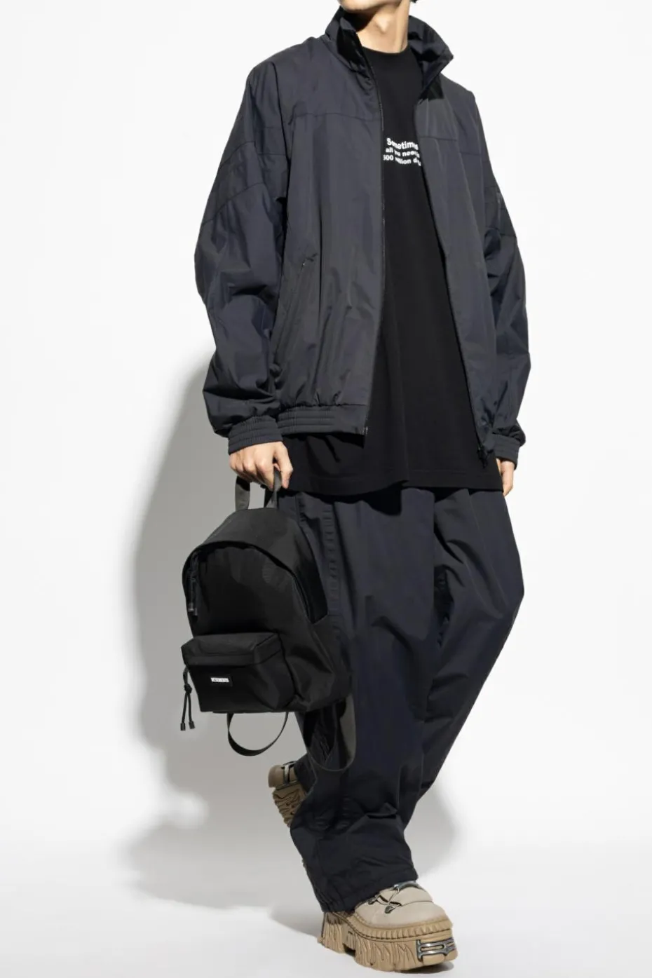 VETEMENTS CZARNY Spodnie z logo