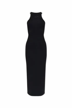VETEMENTS CZARNY Sukienka z logo