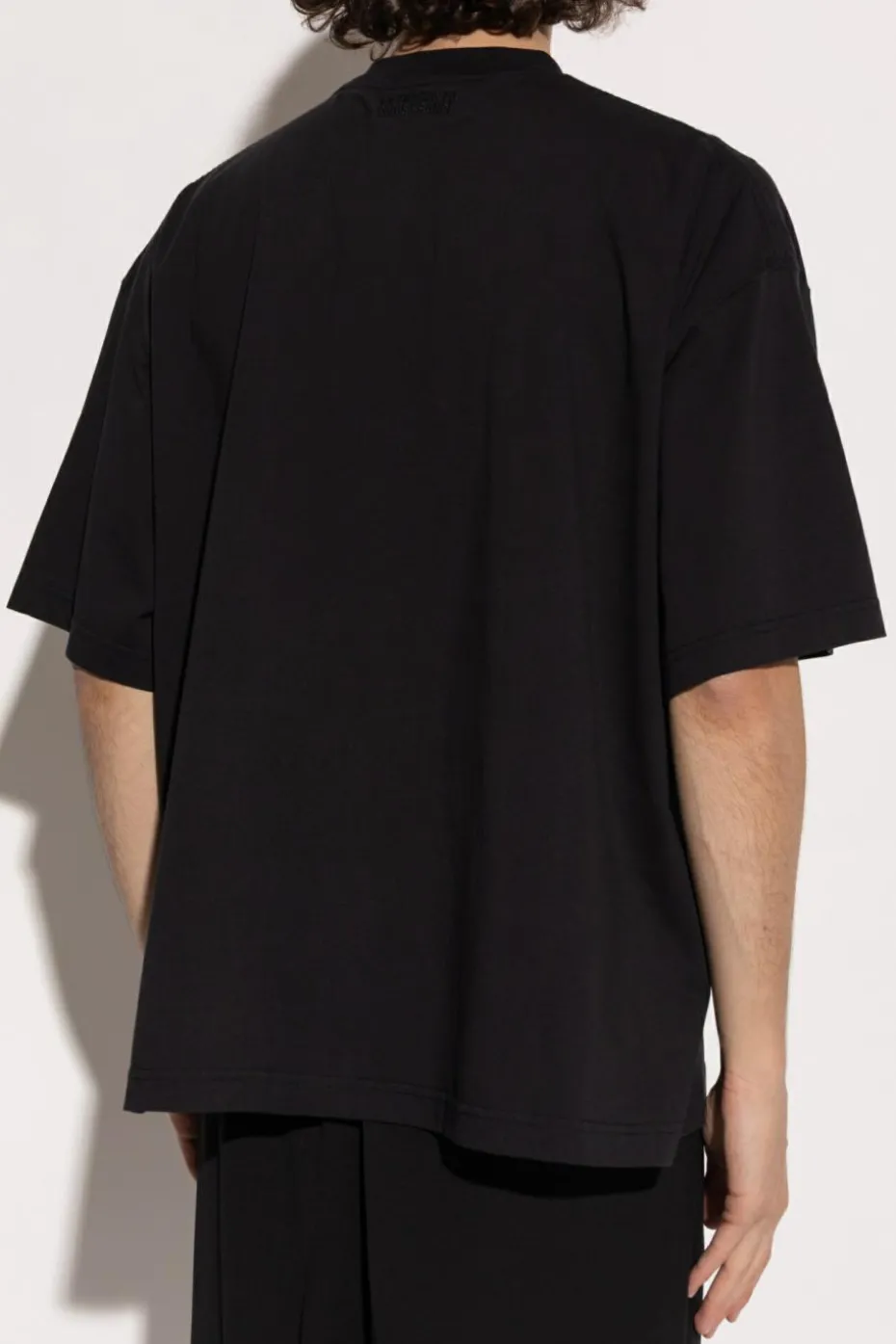 VETEMENTS CZARNY T-shirt z nadrukiem
