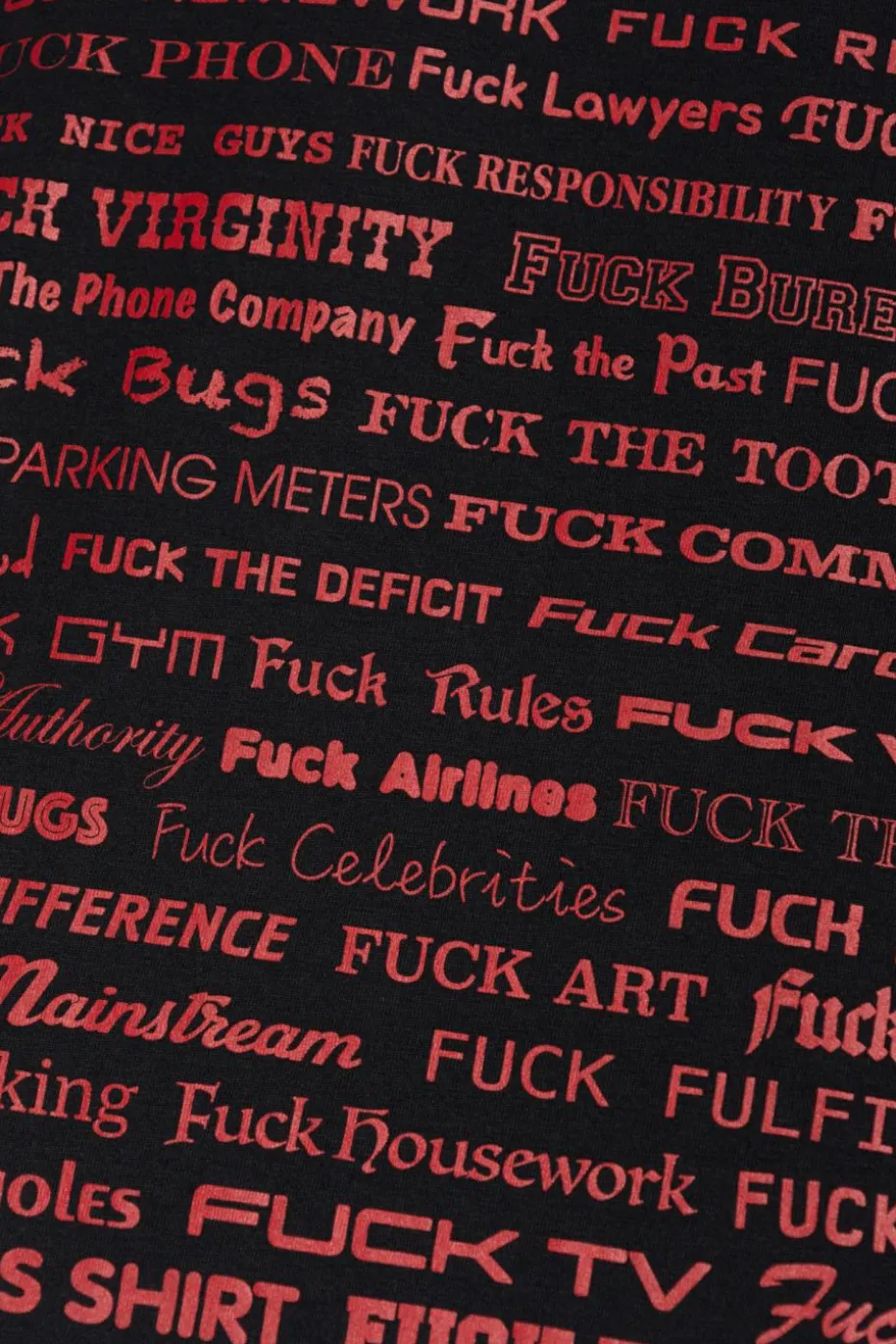 VETEMENTS CZARNY T-shirt z nadrukiem