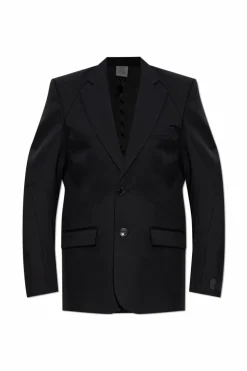 VETEMENTS CZARNY Wełniana marynarka