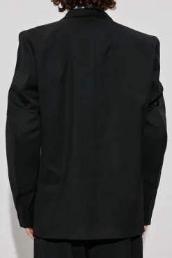 VETEMENTS CZARNY Wełniana marynarka