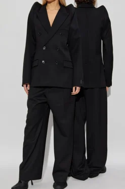 VETEMENTS CZARNY Wełniana marynarka