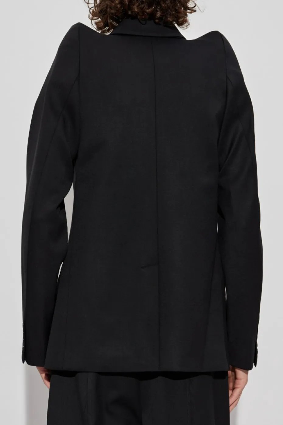VETEMENTS CZARNY Wełniana marynarka