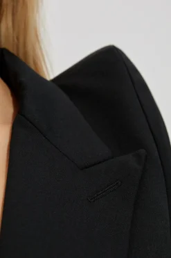 VETEMENTS CZARNY Wełniana marynarka