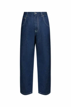 VETEMENTS GRANATOWY Jeansy z przeszyciami