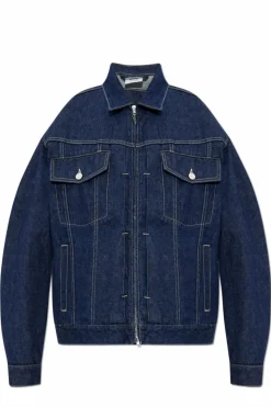 VETEMENTS GRANATOWY Kurtka jeansowa