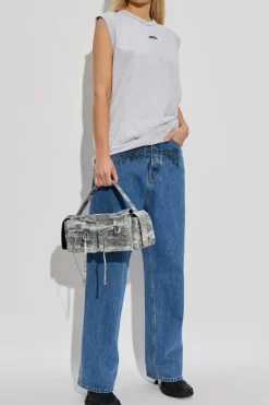 VETEMENTS NIEBIESKI Jeansy z logo
