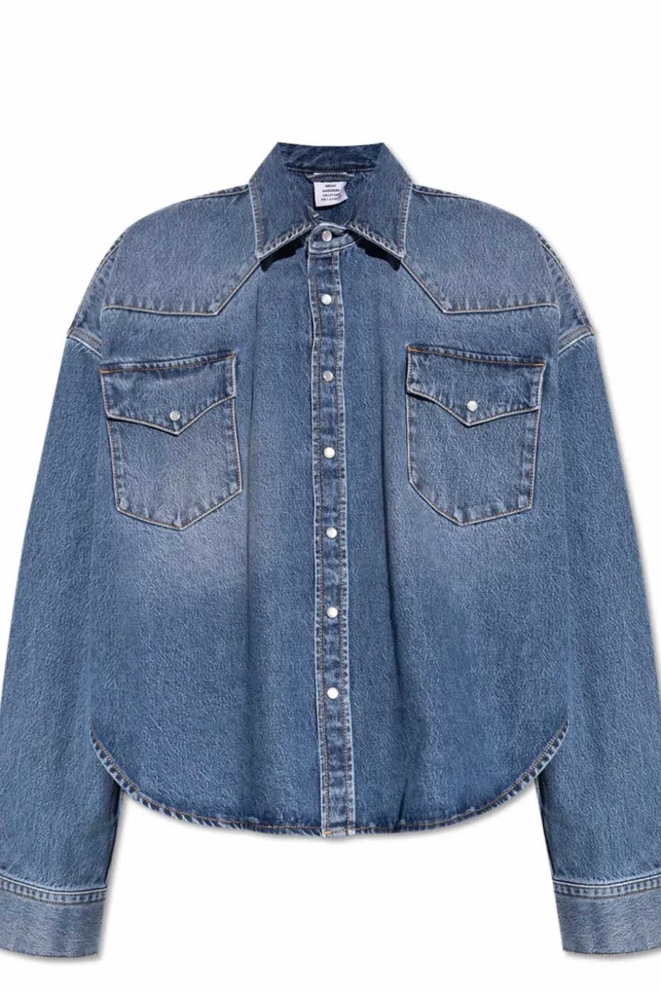VETEMENTS NIEBIESKI Koszula jeansowa