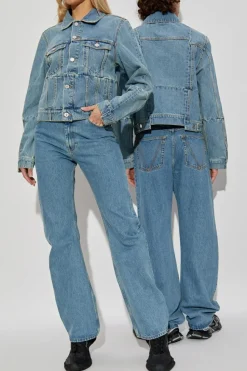 VETEMENTS NIEBIESKI Kurtka jeansowa