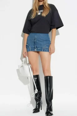VETEMENTS NIEBIESKI Spódnica jeansowa