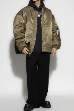 VETEMENTS ZIELONY Dwustronna kurtka `bomber` typu `oversize`