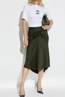 Victoria Beckham BIAŁY T-shirt z nadrukiem