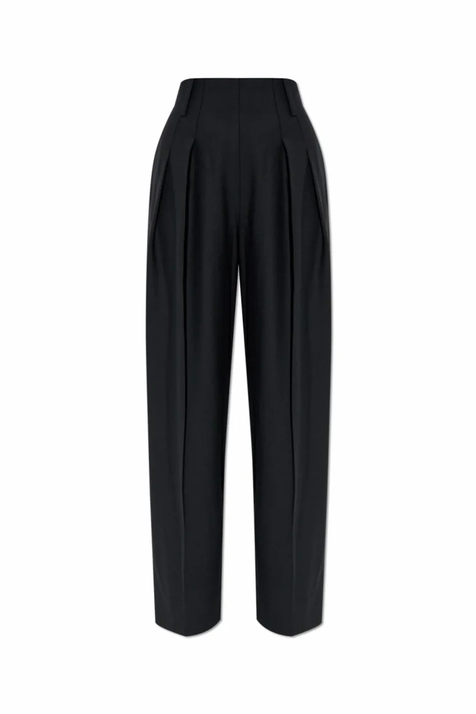 Victoria Beckham CZARNY Spodnie z zaszewkami