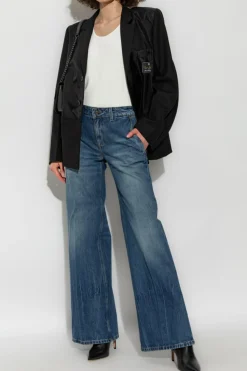 Victoria Beckham NIEBIESKI Jeansy z rozszerzanymi nogawkami