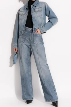 Victoria Beckham NIEBIESKI Jeansowa kurtka