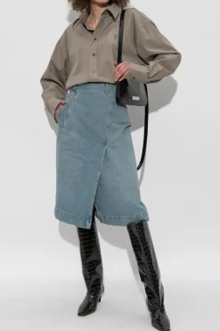 Victoria Beckham NIEBIESKI Jeansowa spódnica