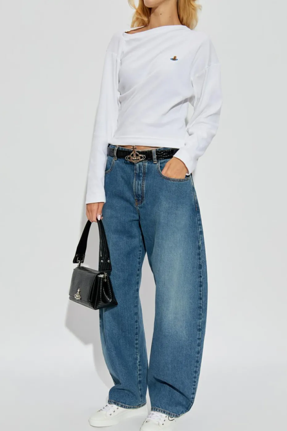 Vivienne Westwood BIAŁY Prążkowany top
