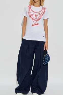 Vivienne Westwood BIAŁY T-shirt z nadrukiem