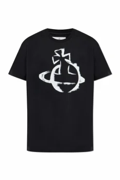 Vivienne Westwood CZARNY T-shirt z logo
