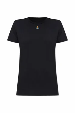 Vivienne Westwood CZARNY T-shirt z logo