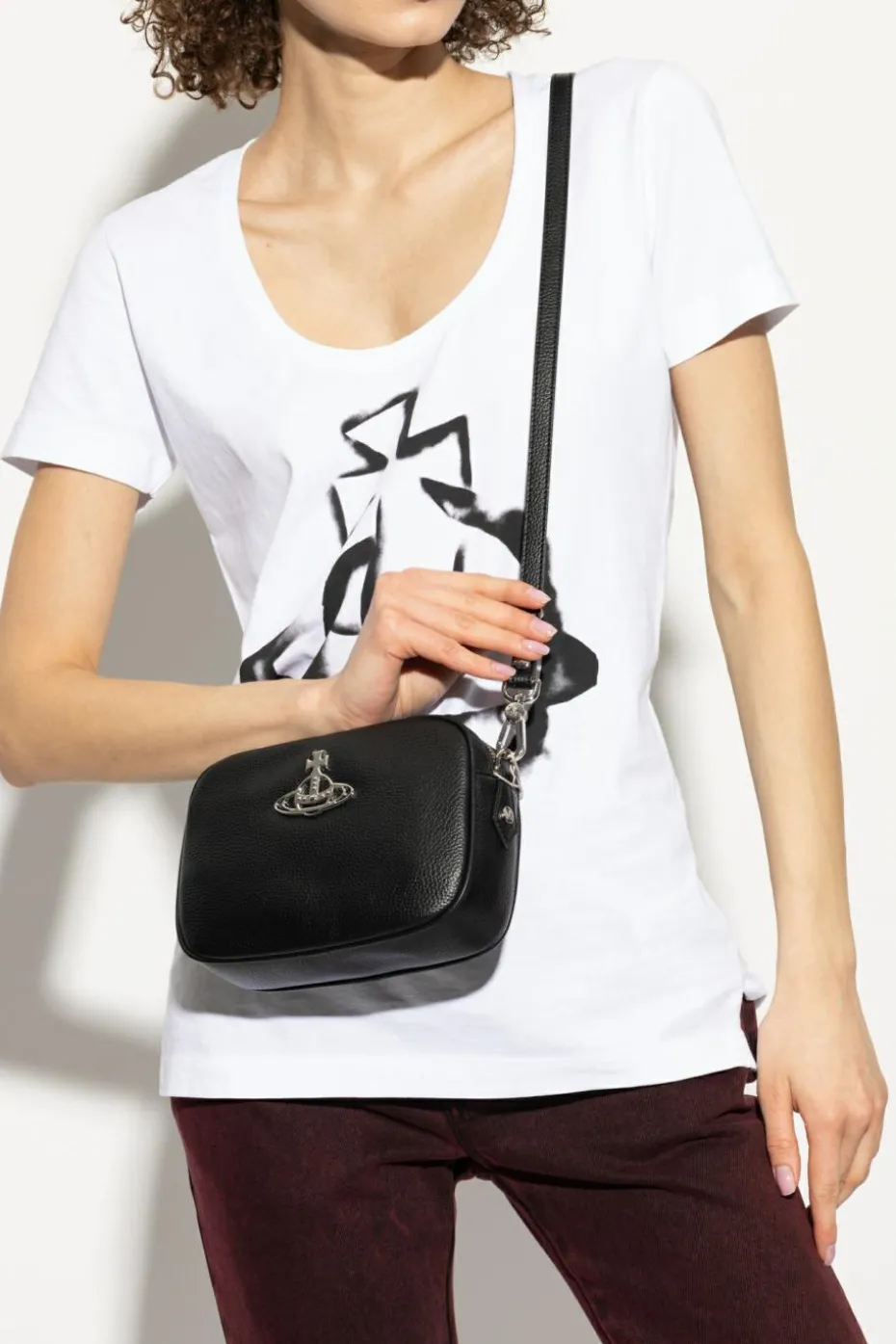 Vivienne Westwood CZARNY Torba na ramię `Anna Camera`