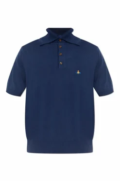 Vivienne Westwood GRANATOWY Sweter z logo