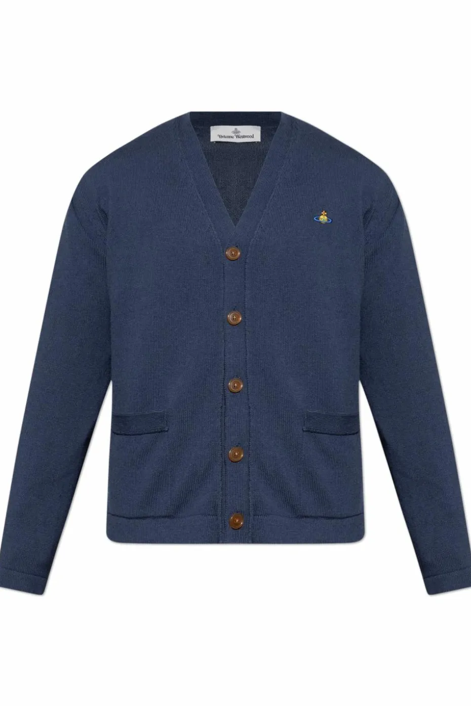 Vivienne Westwood GRANATOWY Kardigan z logo