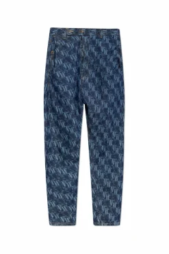 Vivienne Westwood GRANATOWY Jeansy typu ‘baggy’ z logo