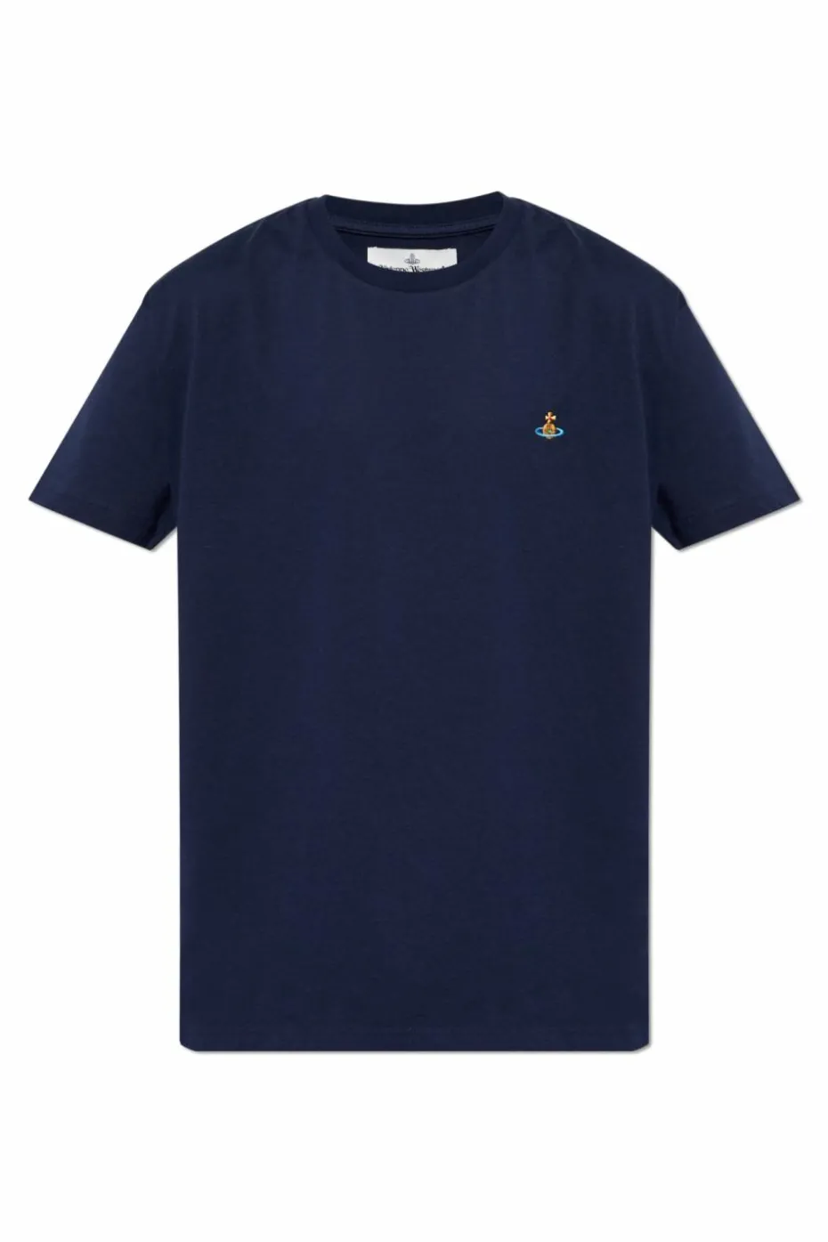 Vivienne Westwood GRANATOWY T-shirt z logo