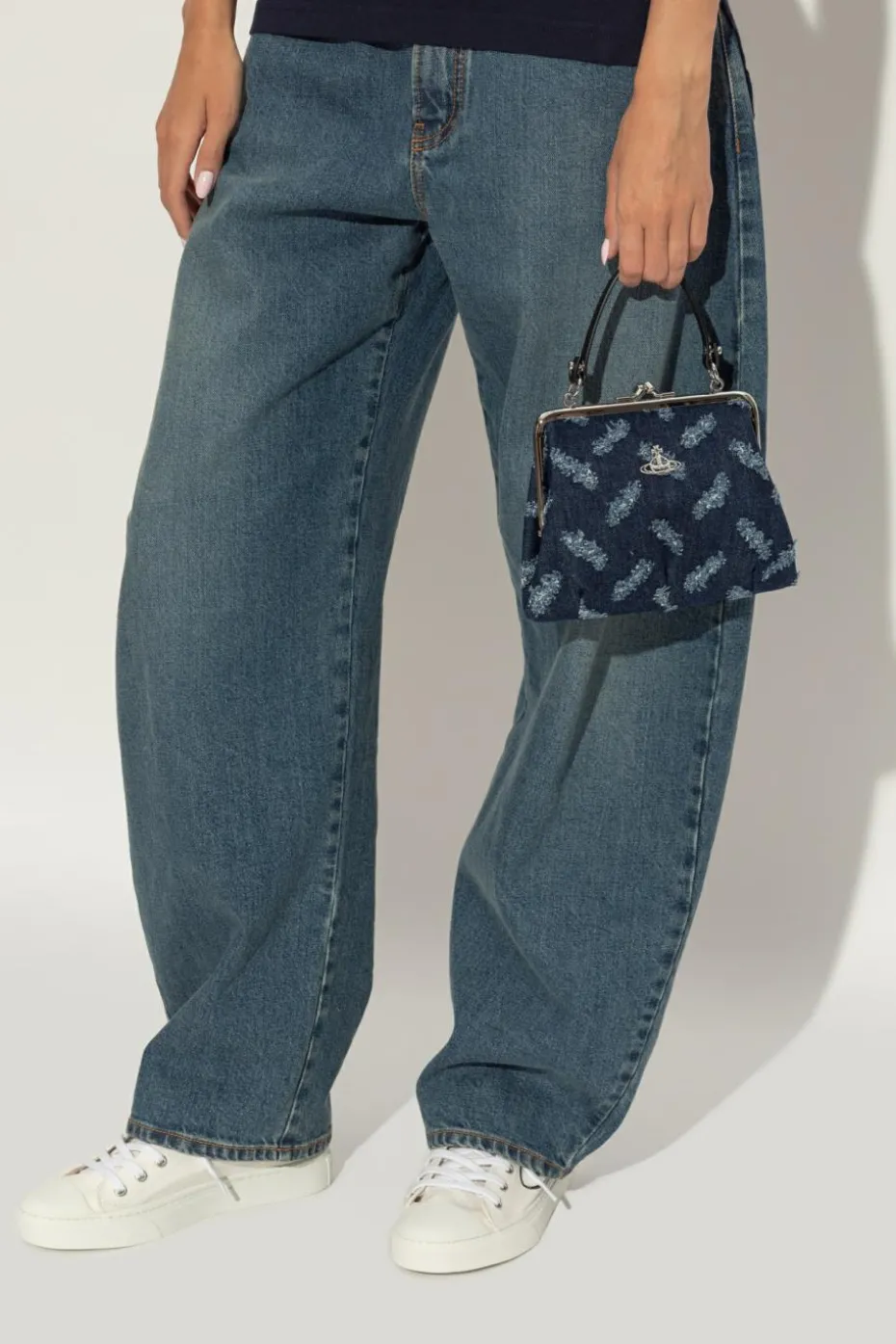 Vivienne Westwood GRANATOWY Torba do ręki `Granny`