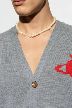 Vivienne Westwood kremowy Mosiężny naszyjnik