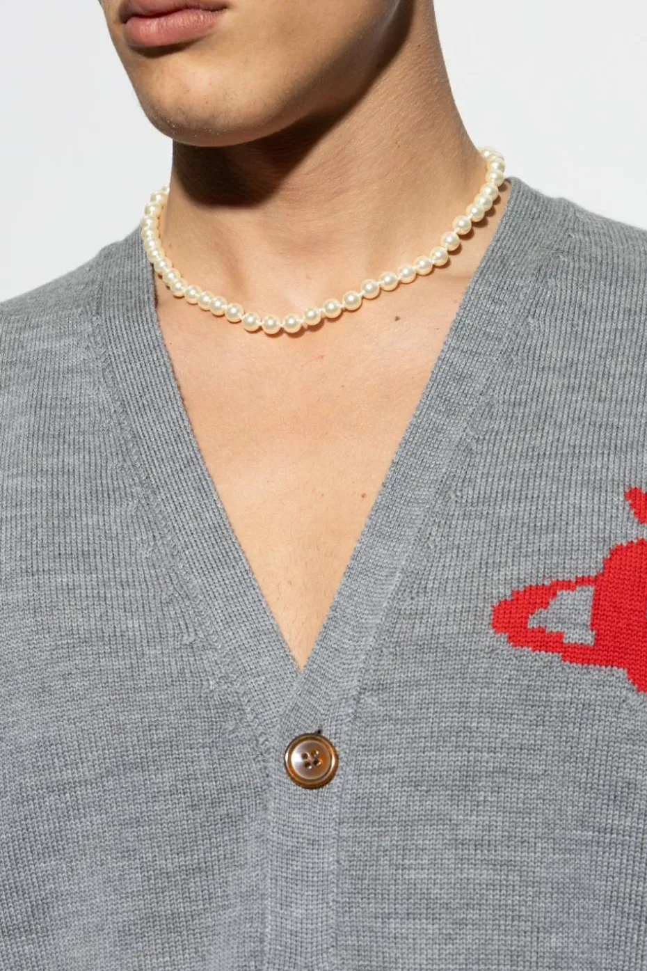 Vivienne Westwood kremowy Mosiężny naszyjnik