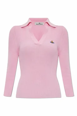Vivienne Westwood RÓŻOWY Polo z logo