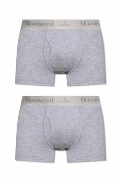Vivienne Westwood SZARY Dwupak bokserek z logo