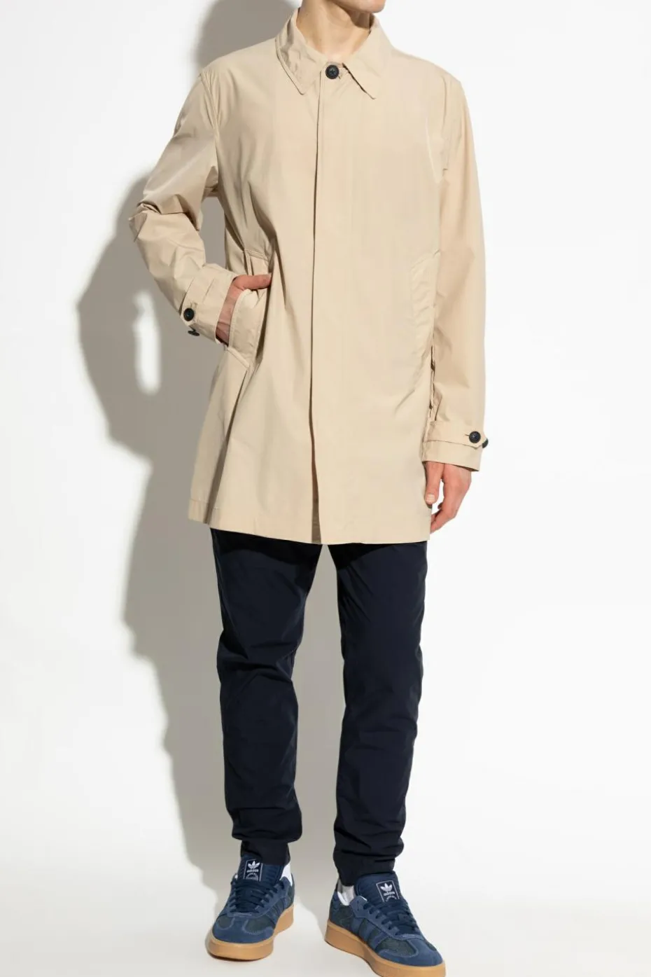 Woolrich beżowy Krótki płaszcz