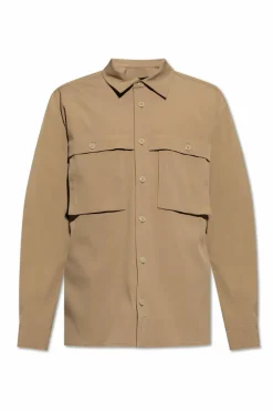 Woolrich beżowy Prążkowana koszula