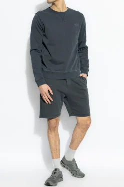 Woolrich GRANATOWY Bluza z wyszytym logo
