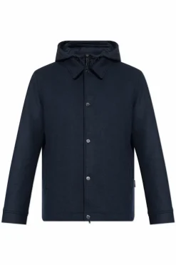 Woolrich GRANATOWY Kurtka z kapturem